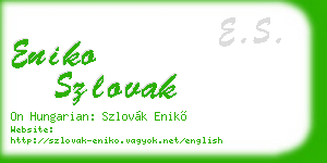 eniko szlovak business card